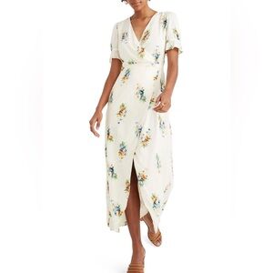 Madewell Cream Floral Maxi Dress